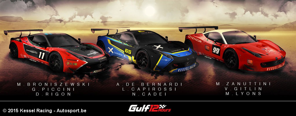 Kessel Racing armada voor Gulf 12 Hours 2015