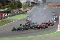 Start GP van Spanje F1 2013