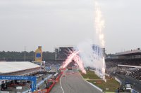 Het traditionele vuurwerk tijdens de finale in Hockenheim