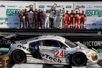 Audi-podium na de 24 Hours of Daytona 2013