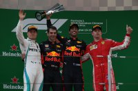 Valtteri Bottas, Daniel Ricciardo en Kimi Raikkonen