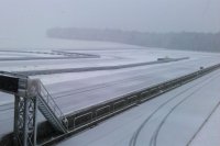Een ondergesneeuwd Circuit Jules Tacheny te Mettet