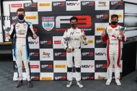 Podium British F3 Race 3 in Donington Park