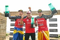 Mattias Ekström, Carlos Sainz en Laia Sanz