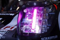Detail van de nieuwe koplampen bij Porsche