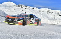De EURONASCAR-auto in Val Thorens