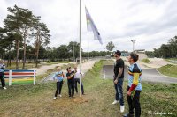 UCI Vlag aan BMX Zolder