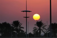 Zonsondergang Yas Marina Abu Dhabi