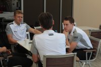 Keving Magnussen - Sam Michael (Sportief Directeur McLaren) - Stoffel Vandoorne