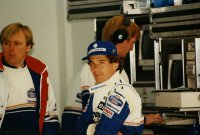 Ayrton Senna met zijn ingenieur David Brown