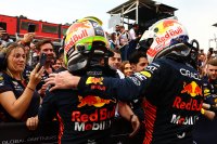 Sergio Pérez en Max Verstappen