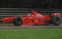Michael Schumacher op drie wielen