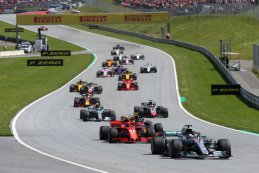 Start 2018 F1 Grote Prijs van Oostenrijk