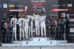 Podium Gold-klasse GTWCE Nürburgring 2024