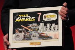 Tekening van Clovis voor Stoffel Vandoorne