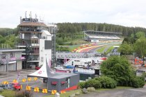 Herasfalteringwerken op Spa-Francorchamps in aanloop naar de CrowdStrike 24 Hours of Spa.