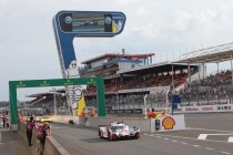 Audi vooraan bij de warm up