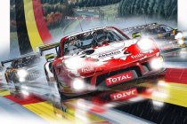 24H Spa: Derde poster beeldt wagens af in de regen