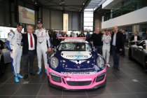 Foto's: Tom Boonen, Anthony Kumpen en Bert Longin presenteren Belcar-Porsche