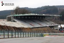 Werken aan de tribunes van het circuit van Francorchamps vorderen gestaag