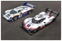 Iconische Porsche's 956 C en 919 Hybrid Evo ontmoeten elkaar op de Nürburgring