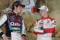 Rally van Mexico: De bewogen beelden van Ogier (gesloten hek) en de lekke band van Hirvonen